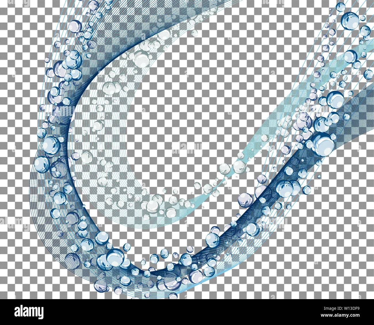 Abstract water vector background with bubbles of air Stock Vector Image ...