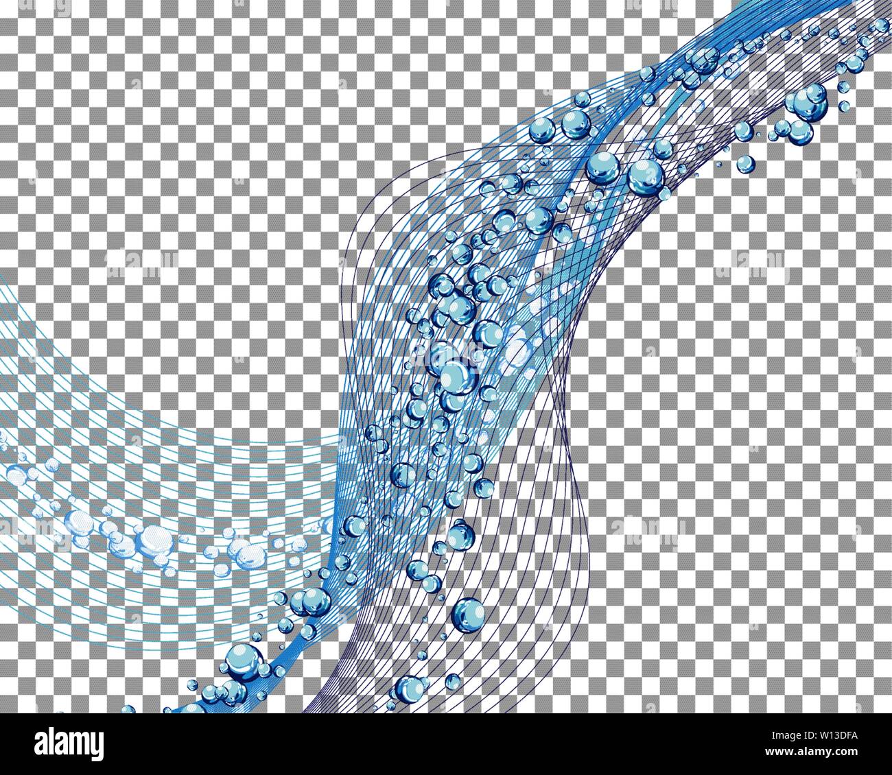 Abstract water vector background with bubbles of air Stock Vector Image ...