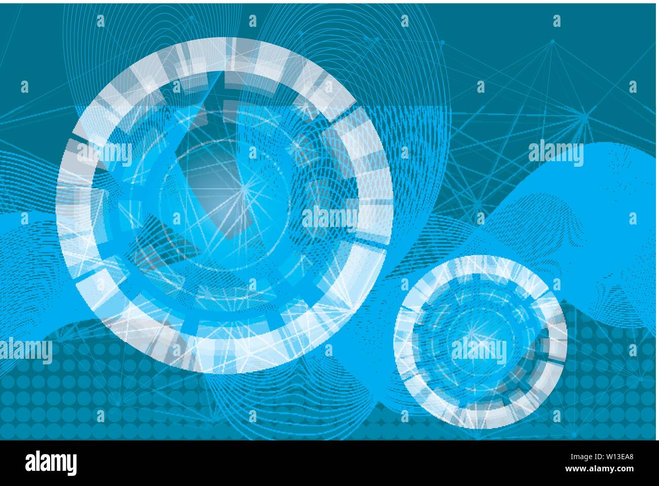 Big Data Visualization Background. Modern futuristic virtual abstract background. Science network pattern, connecting lines and dots. Global network Stock Vector