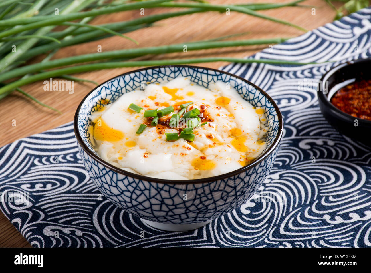 Tofu brain famous traditional snacks, also known as tofu flowers, bean