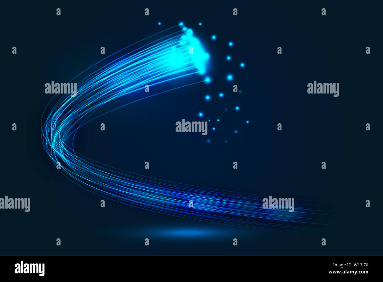 Fast fiber creative diagram Stock Photo
