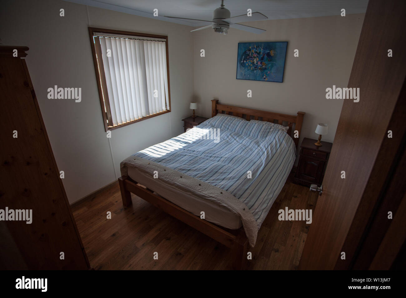 Bedroom in hotel, Kangaroo Island, South Australia Stock Photo