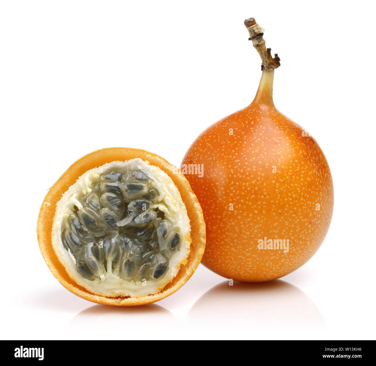 Fresh granadilla passion fruit isolated on white background Stock Photo Alamy