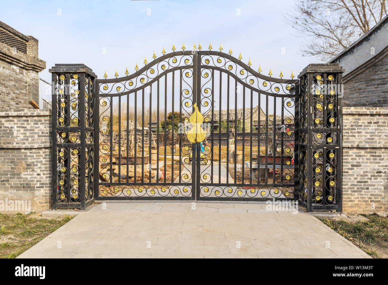 European Iron Gate Stock Photo Alamy