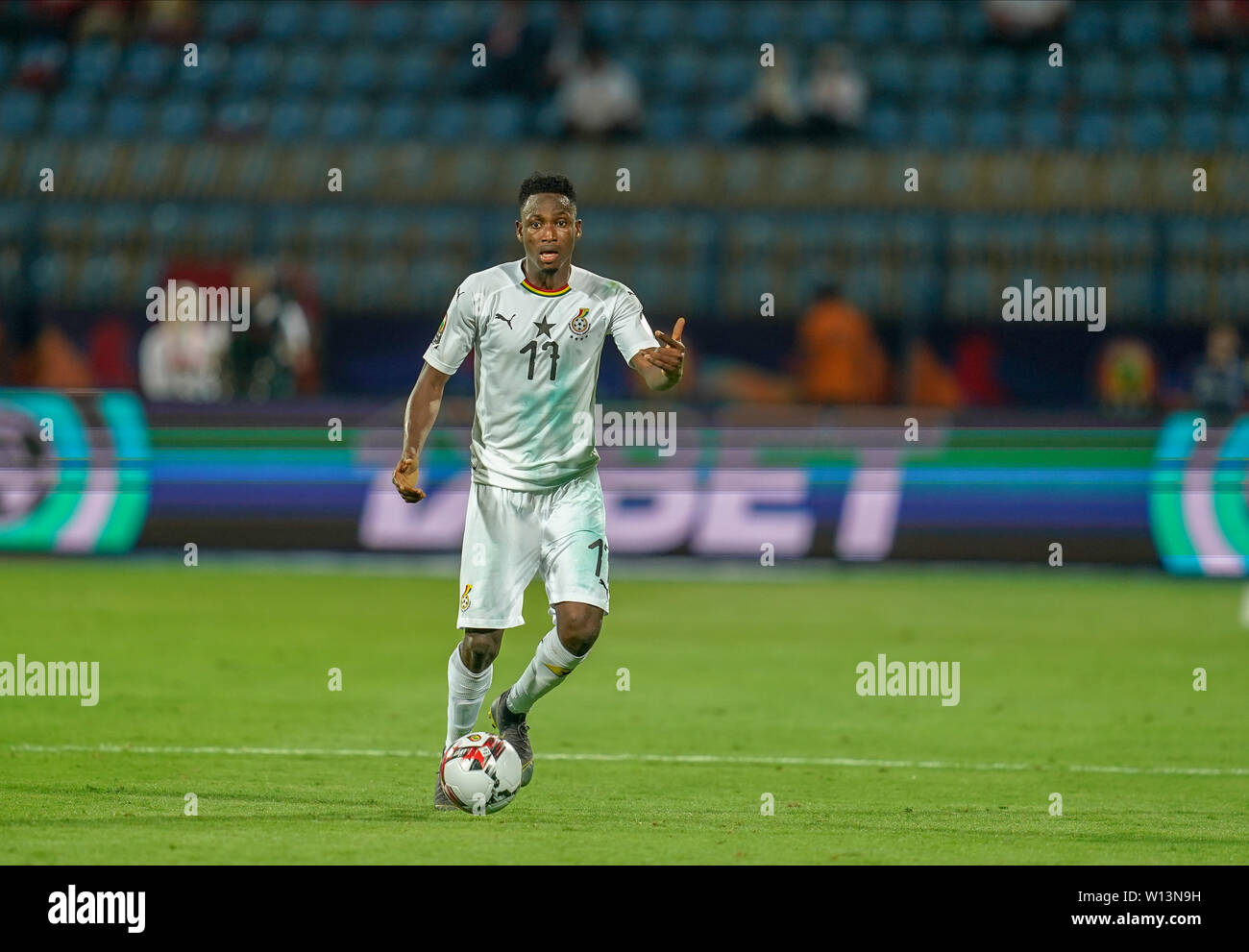 Ismailia, Egypt. 29th June, 2019. Wakaso Mubarak of Ghana during the 2019 African Cup of Nations match between Benin and Guinea-Bissau at the Ismailia stadium in Ismailia, Egypt. Ulrik Pedersen/CSM/Alamy Live News Stock Photo