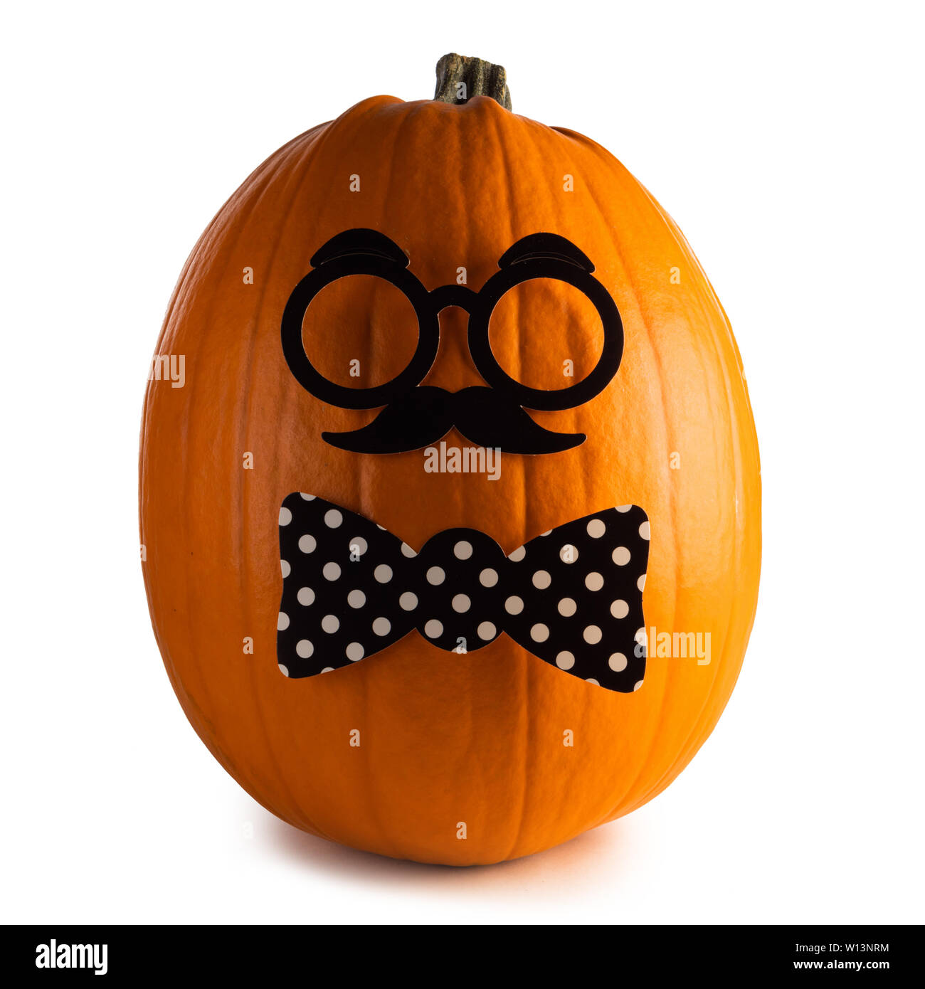 Fun halloween pumpkin isolated on white background Stock Photo - Alamy