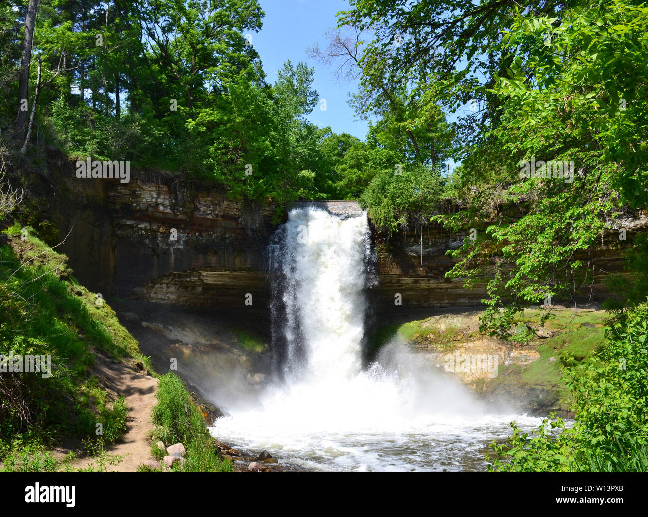 Minnehaha falls in Minnesota, USA Stock Photo - Alamy