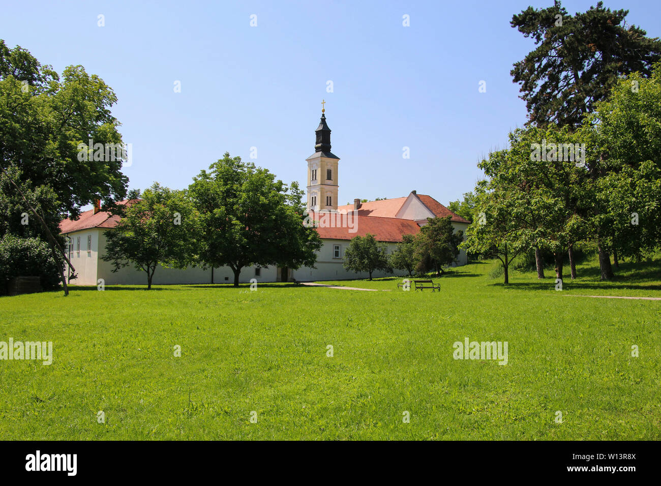Krusedol Monastery in Fruska Gora National Park, Vojvodina, Serbia Stock Photo