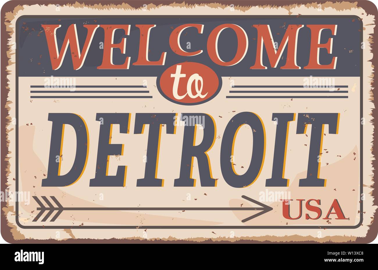 Mi Post Office Personalized Metal Sign Vintage 106180011014 Detroit