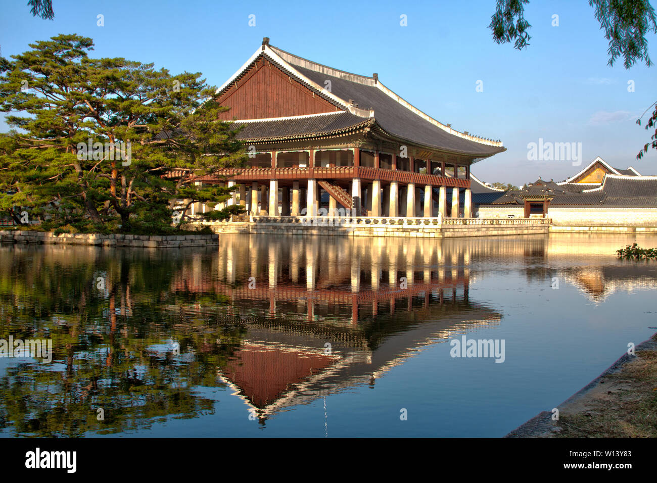 SEOUL, KOREA MAY 17, 2015 Gyeonghoeru Pavilion of Gyeongbokgung