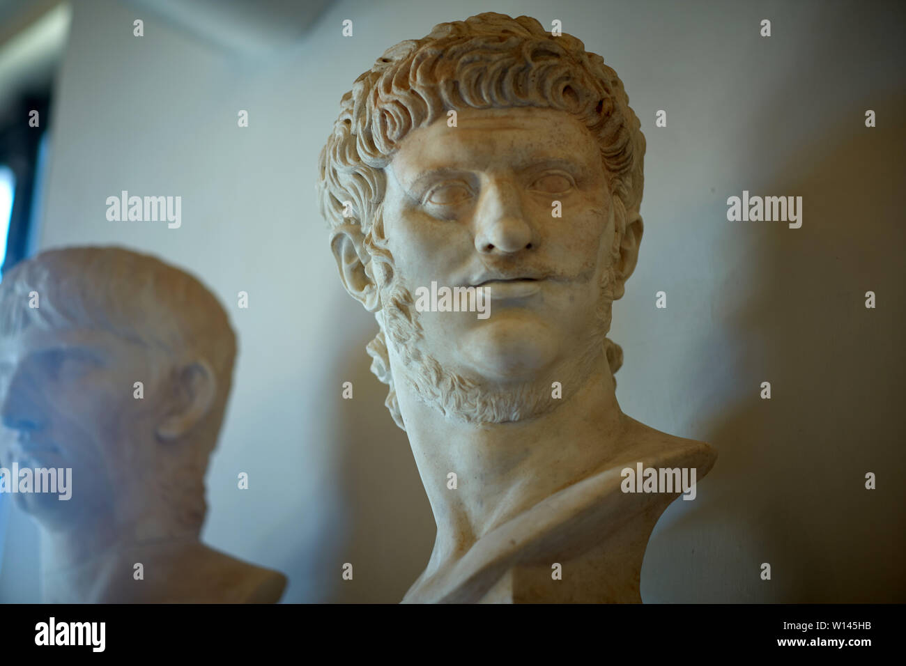 Ancient Roman sculptures in the Capitoline museum in Rome Stock Photo ...