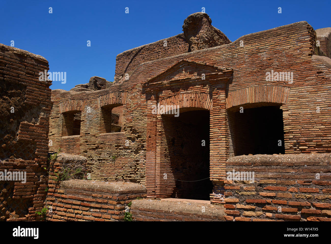 Ostia Antica, an archaeological park with the rmeains of the ancient ...