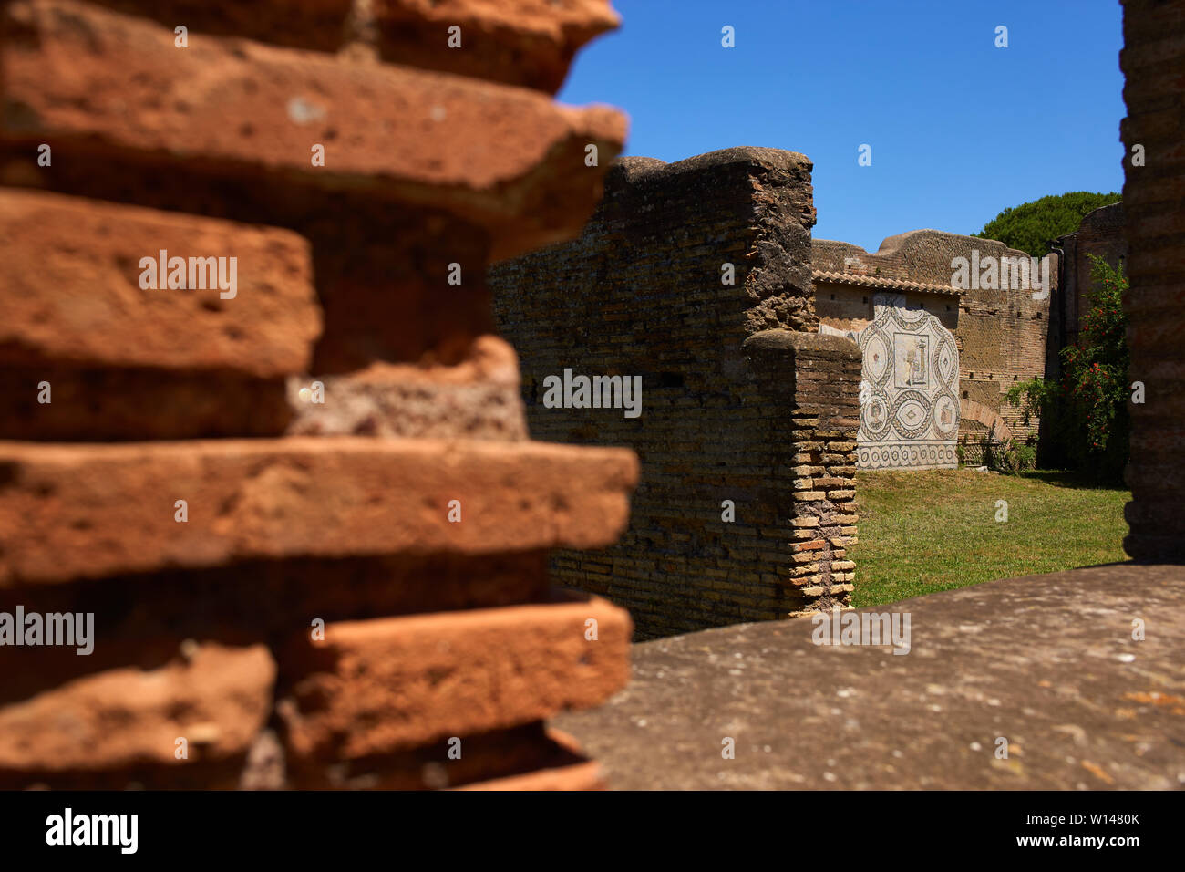Ostia Antica near Rome in Italy Stock Photo