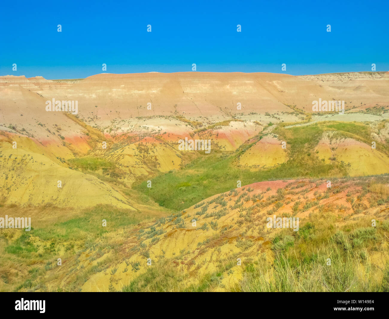 Yellow Mounds Overlook along Loop Road in Badlands National Park, South
