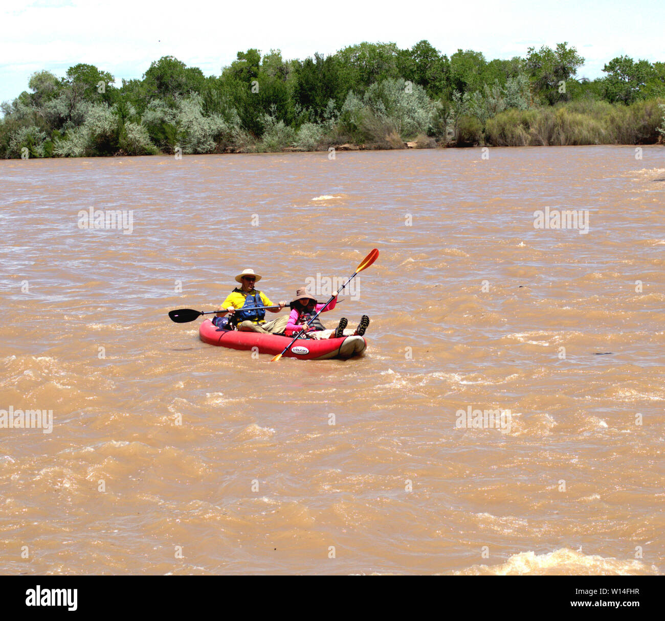 White water rafting Stock Photo