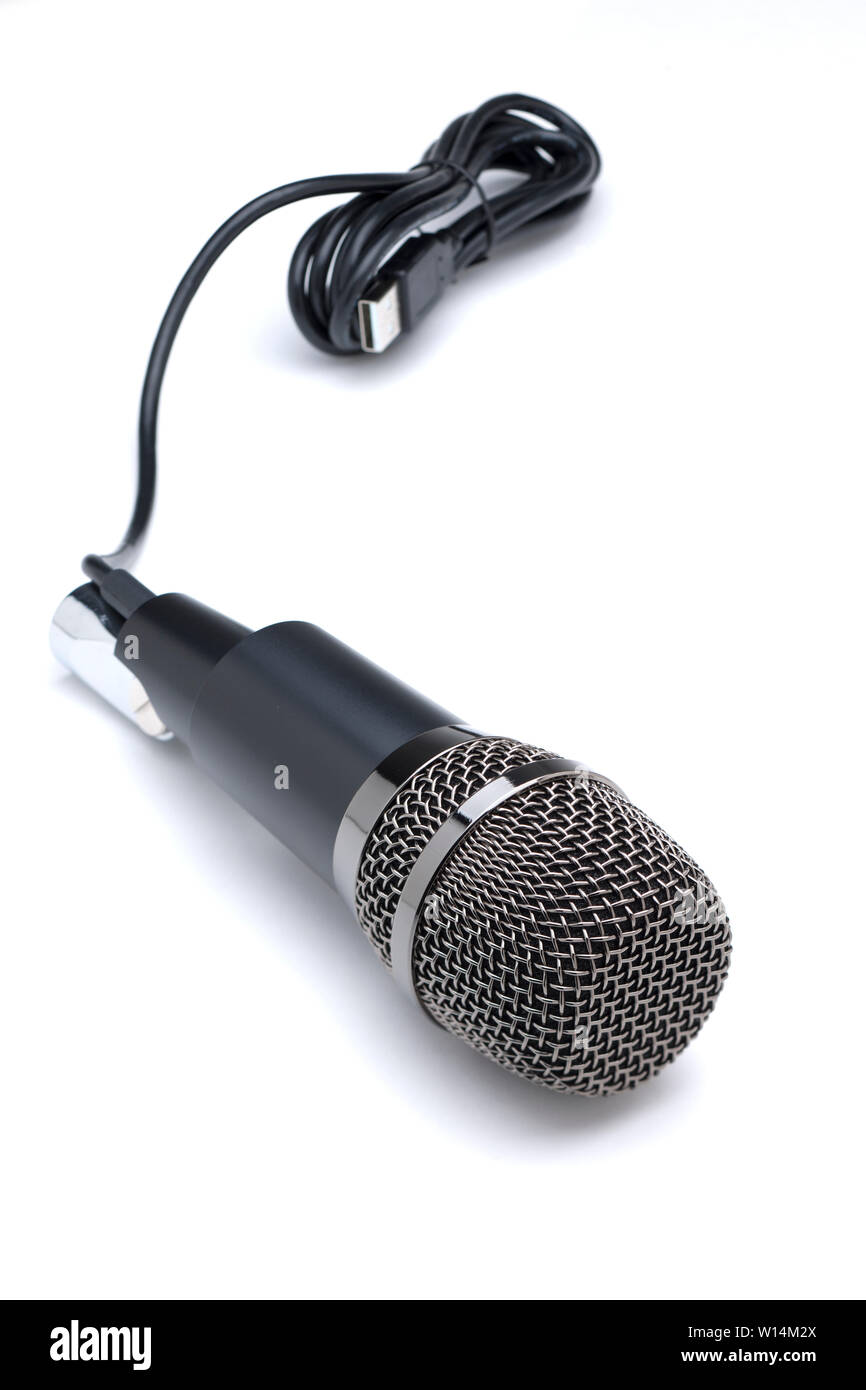 Fifine PC microphone,Fifine Plug &Play Home Studio Cardioid USB Condenser Microphone Stock Photo