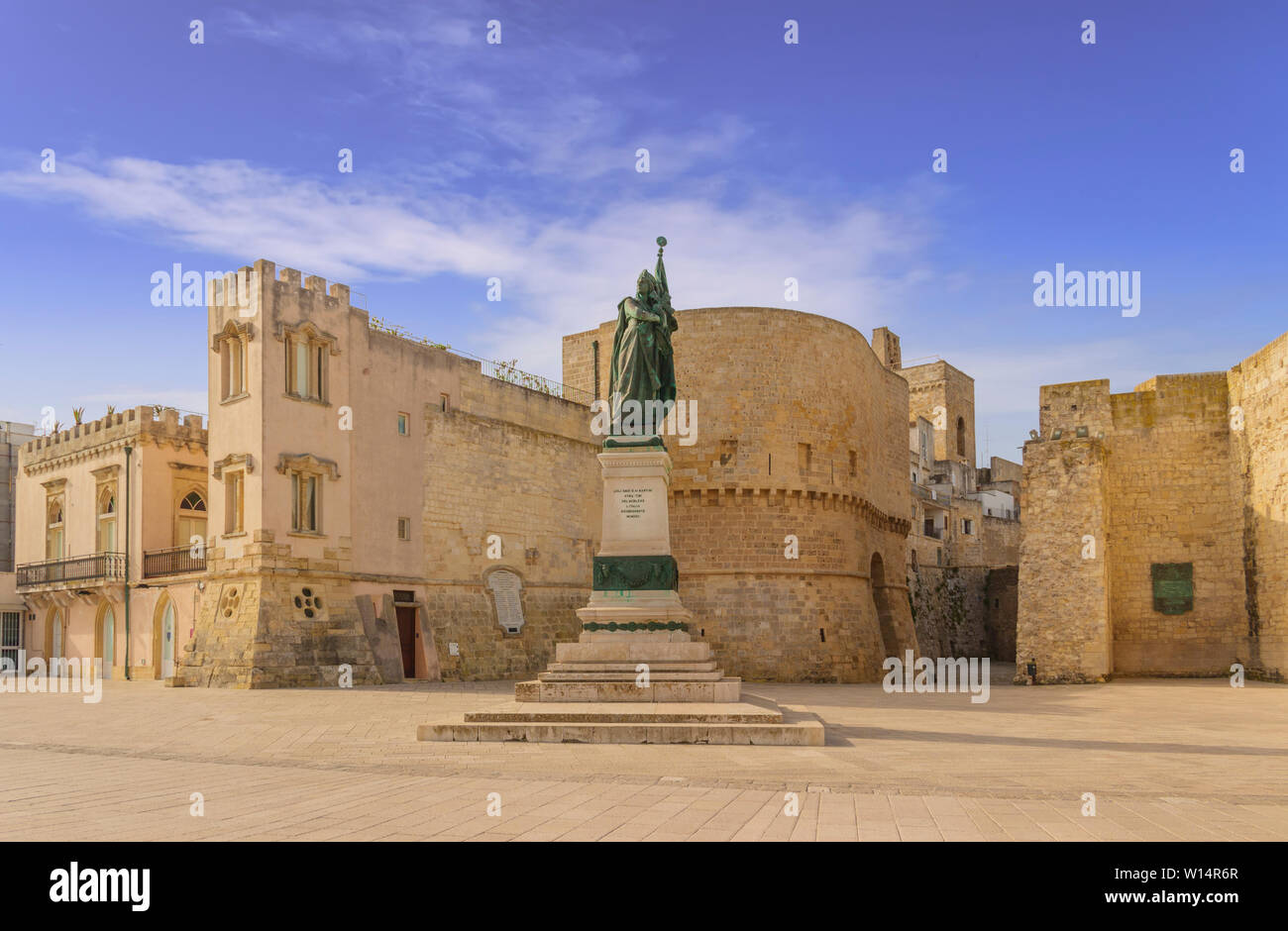 The most beautiful old towns of Italy. Apulia: historical center of Otranto in Salento. Stock Photo