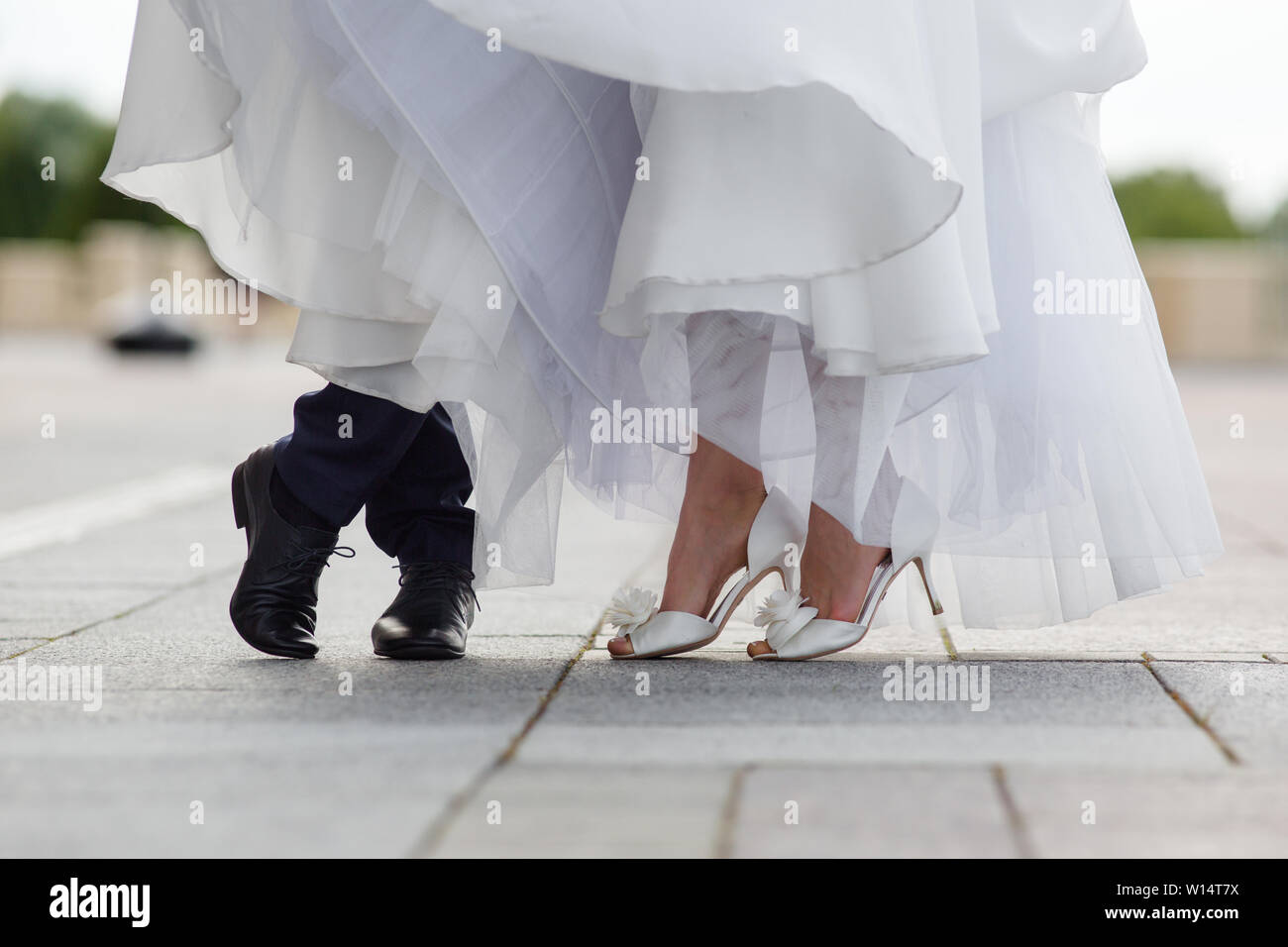 black shoes with wedding dress