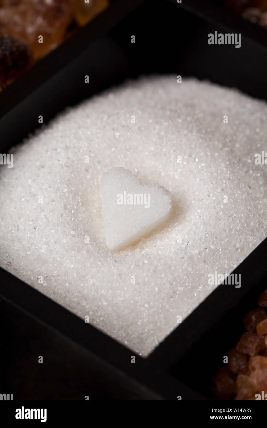 White and brown sugar Stock Photo