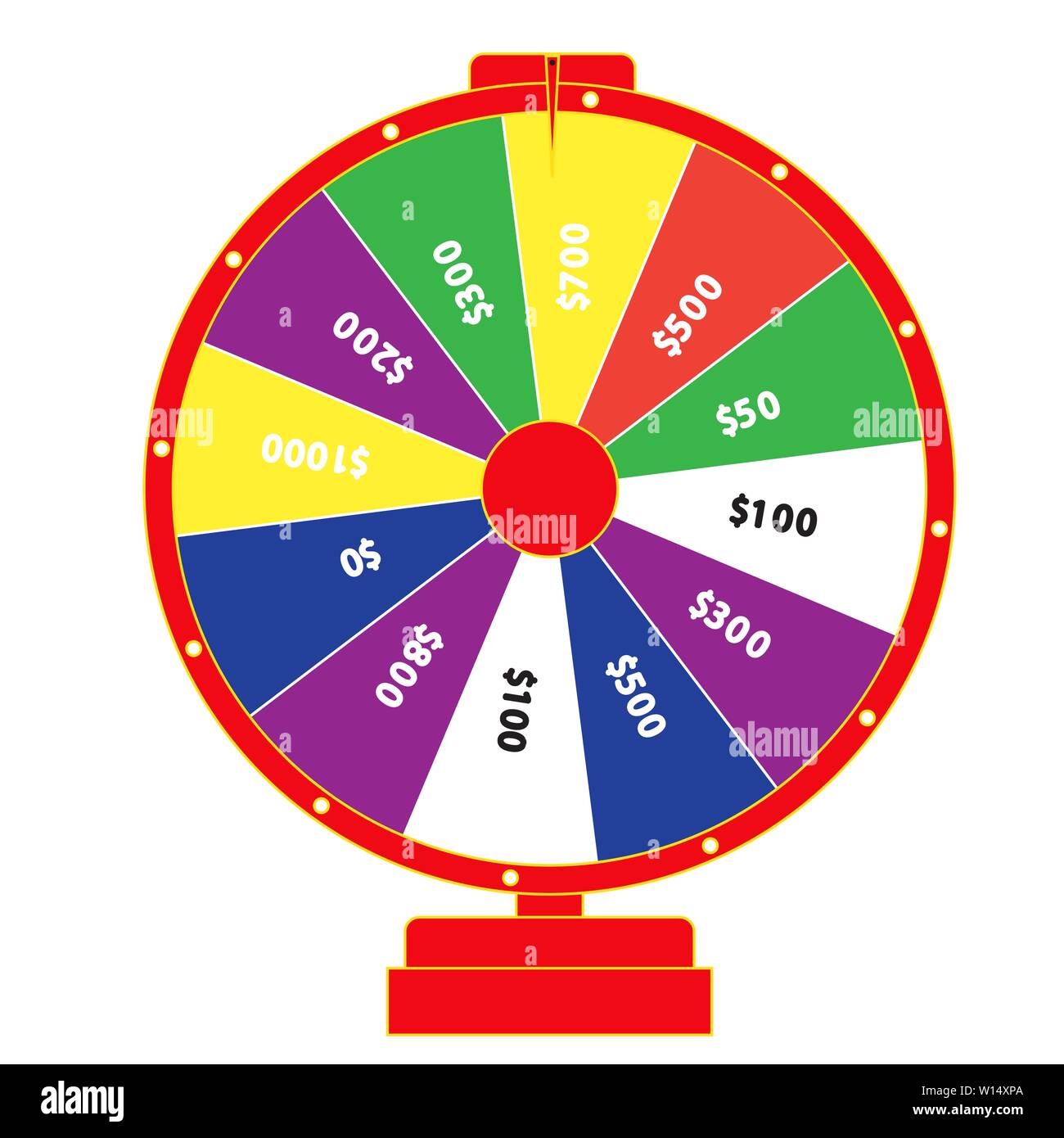 Colorful roulette wheel Chance of victory. Fortune concept. Vector Illustration Stock Vector