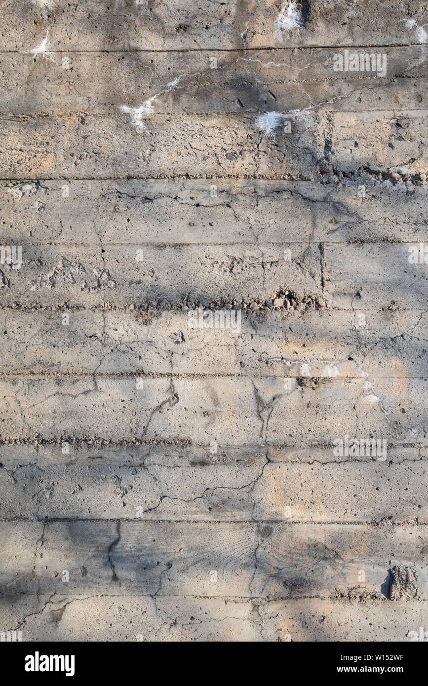 Old cracked and weathered concrete wall Stock Photo