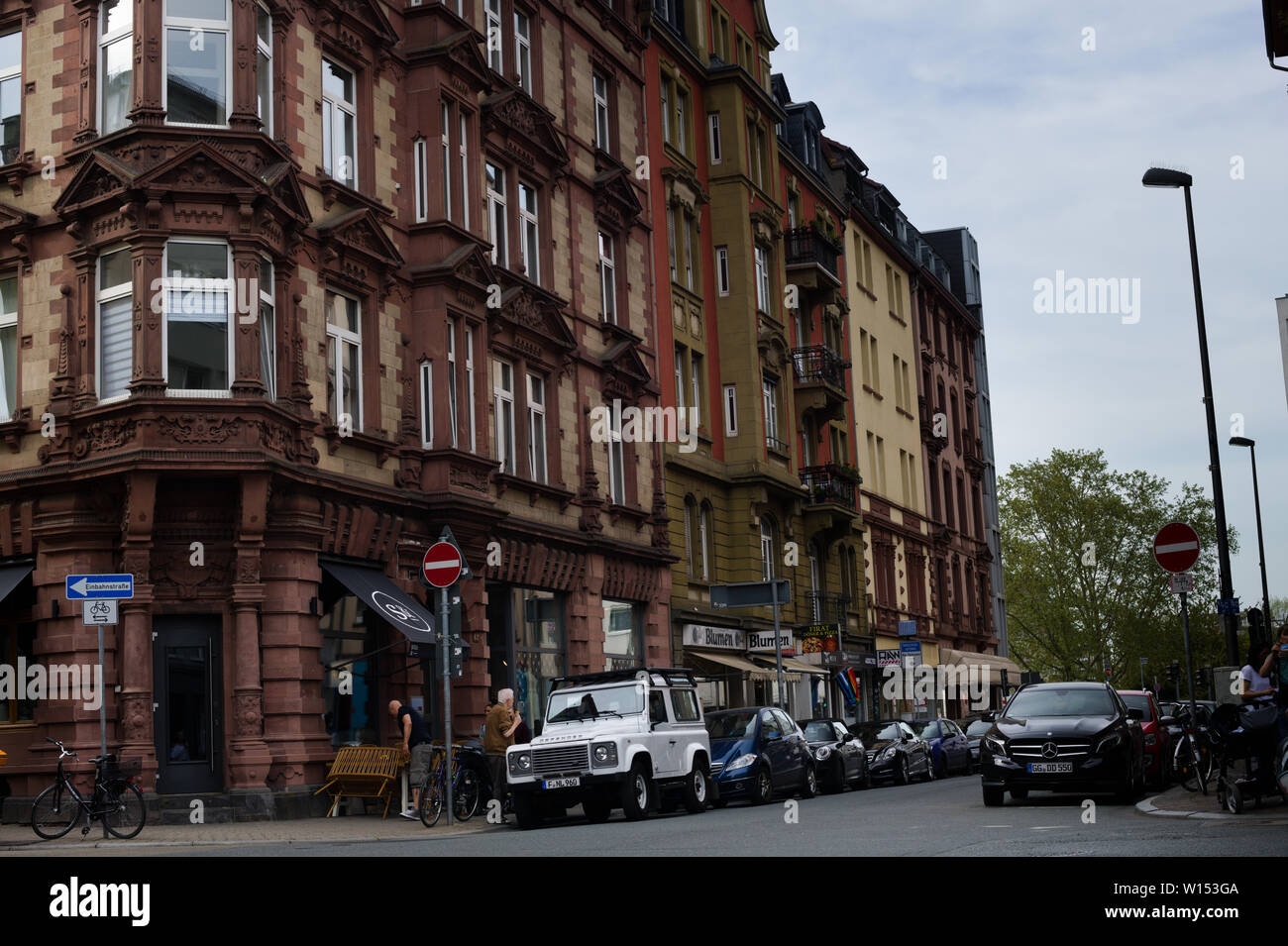 Street scene in Frankfurt am Main, Germany Stock Photo Alamy