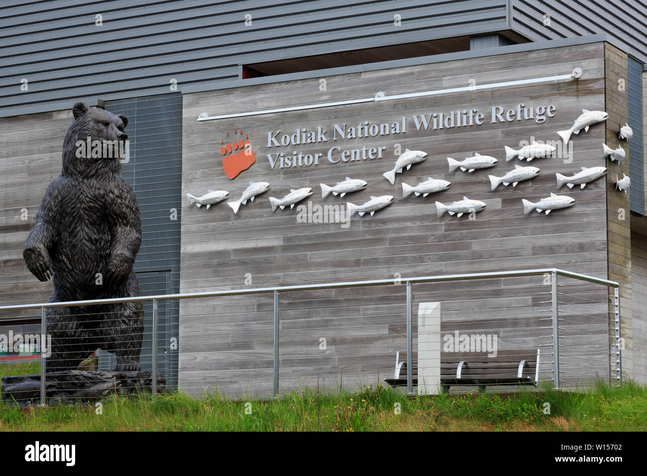 Kodiak National Wildlife Refuge Visitor Center, Kodiak, Alaska, USA Stock Photo