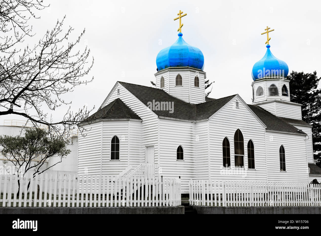 Russian Orthodox Church, Kodiak, Alaska, USA Stock Photo Alamy