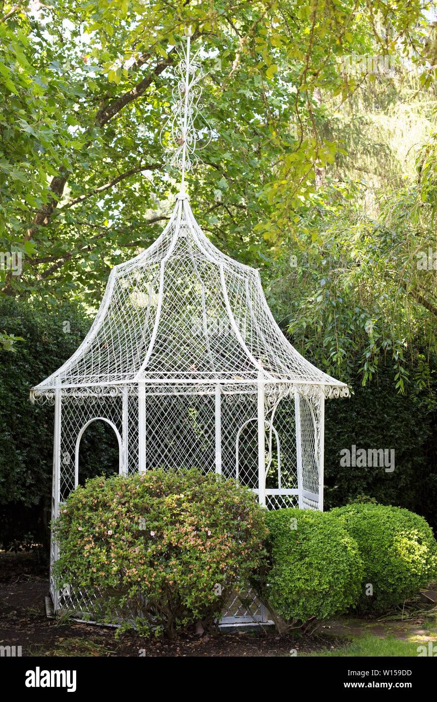 A gazebo from the 1905 Lewis and Clark Centennial Exposition sits on