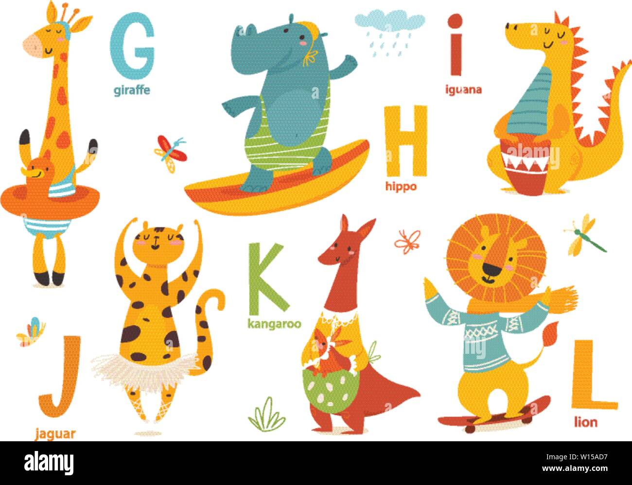 Alphabet animals Cut Out Stock Images & Pictures - Alamy