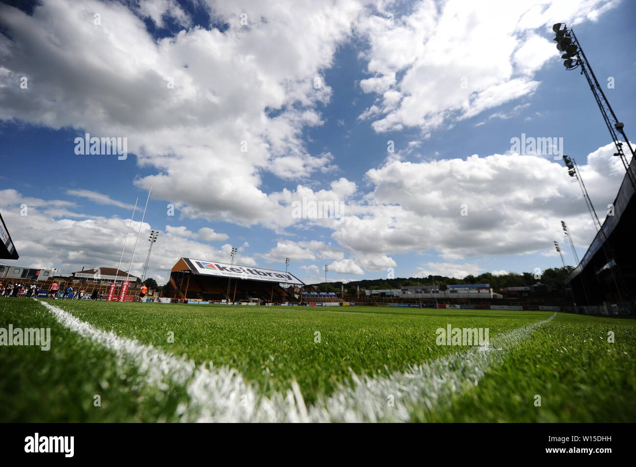 A general view of the stadium before the Betfred Super League match at the Mend-A-Hose Jungle, Castleford. Stock Photo