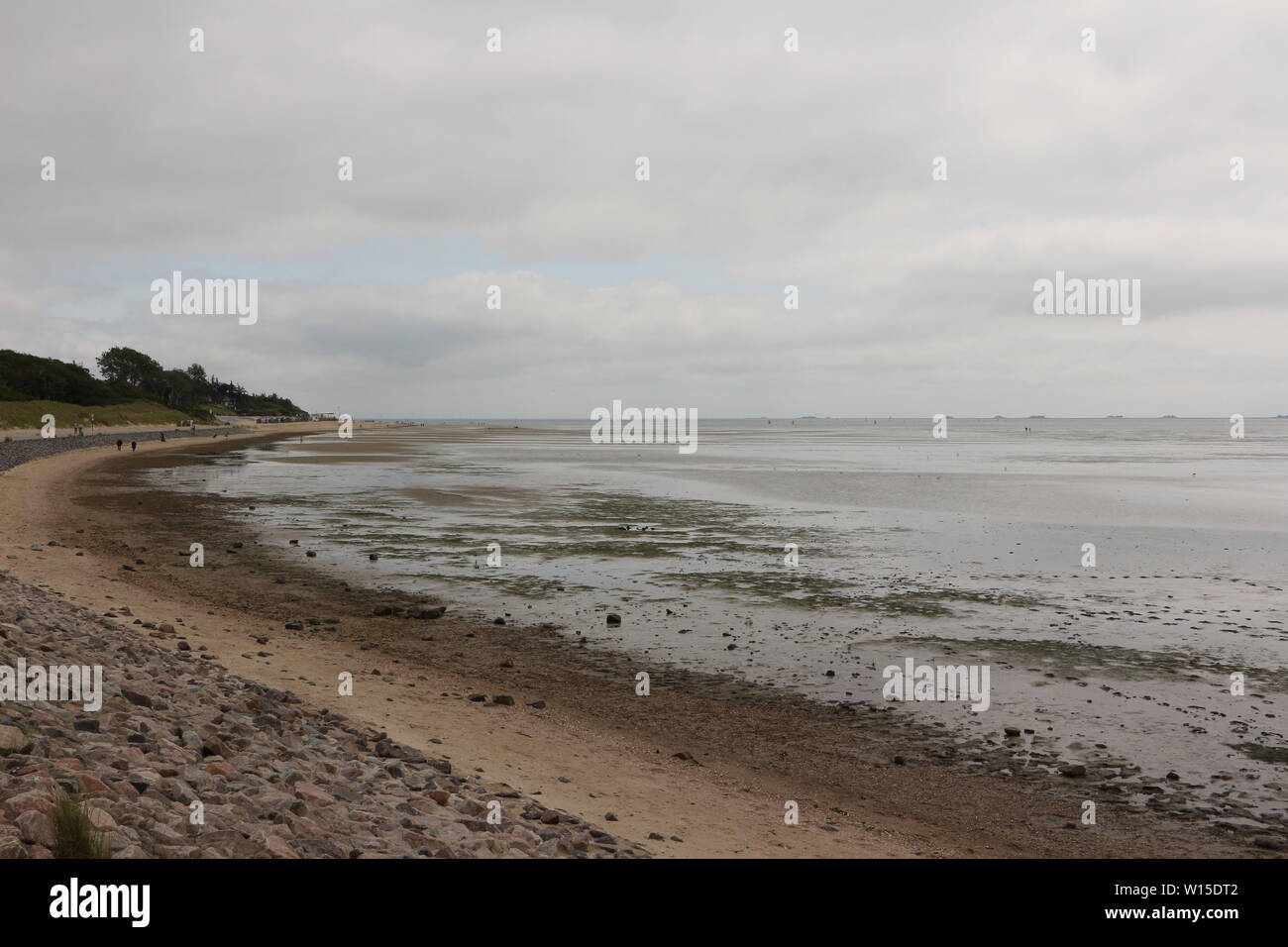 Blick ins Wattenmeer vor der Nordseeinsel Föhr Stock Photo