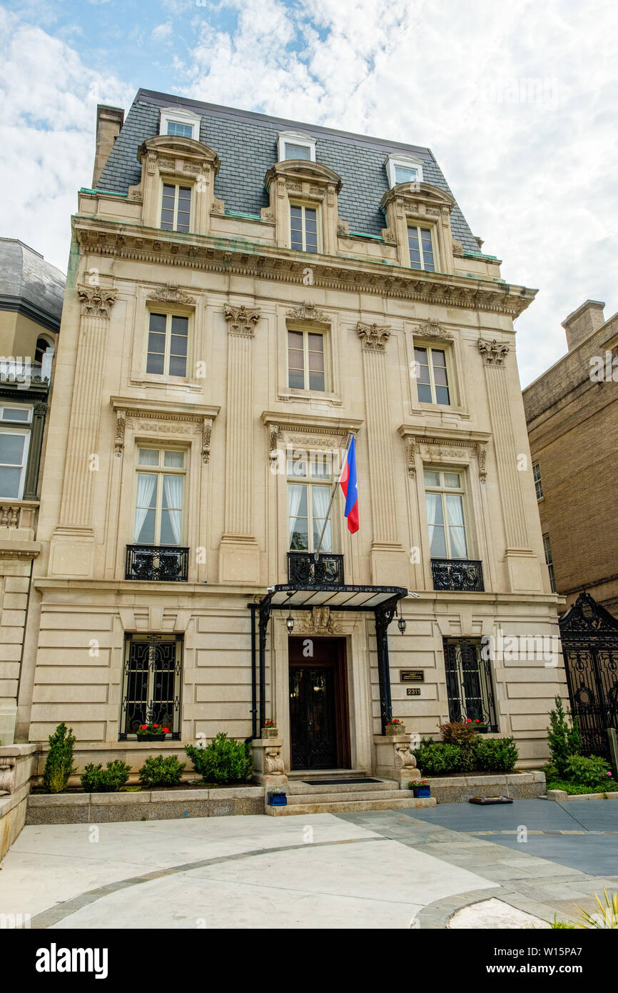 Embassy of Haiti, Gibson Fahnestock House, 2311 Massachusetts Avenue NW, Washington DC Stock Photo