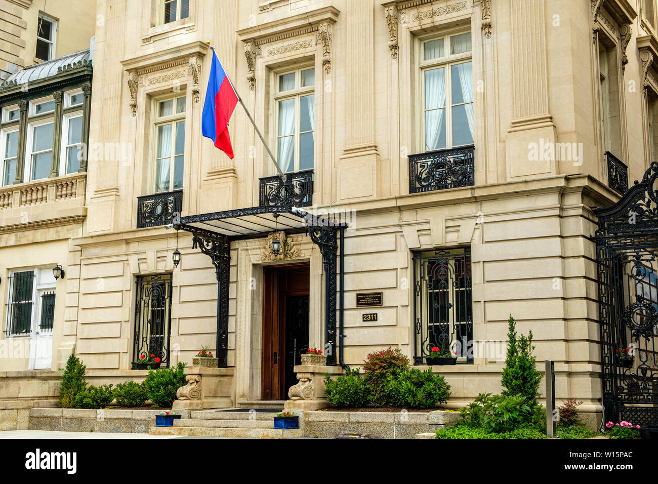Embassy of Haiti, Gibson Fahnestock House, 2311 Massachusetts Avenue NW, Washington DC Stock Photo