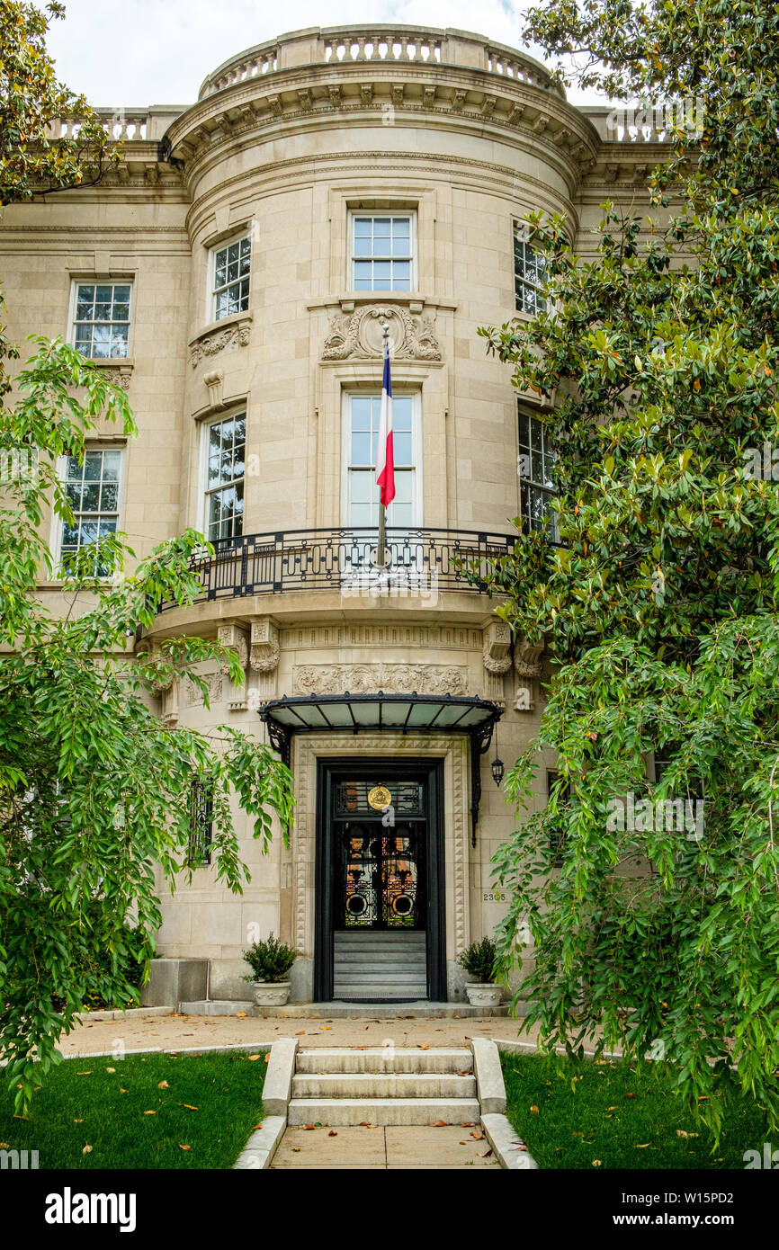 Ambassador of Chile Residence, Sarah S. Wyeth House, 2305 Massachusetts Avenue NW, Washington DC Stock Photo