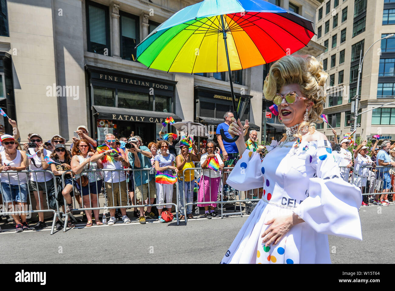New York, New York, USA. 30th June, 2019. Popular people celebrate the month of pride parade in New York City this Sunday, 30. Credit: William Volcov/ZUMA Wire/Alamy Live News Stock Photo