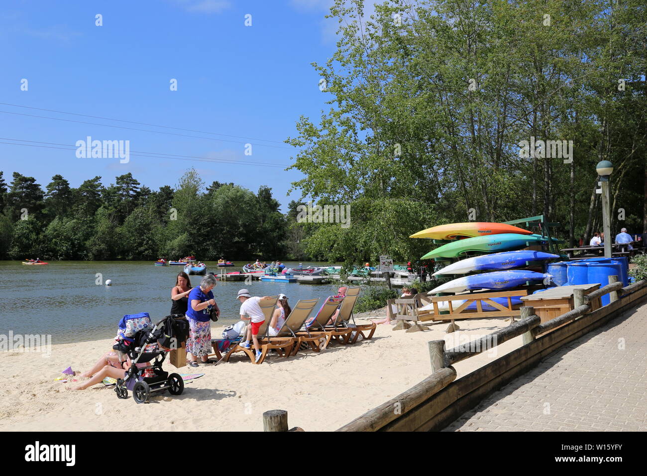 Beach and boat hire, Center Parcs Elveden Forest, Brandon, Suffolk