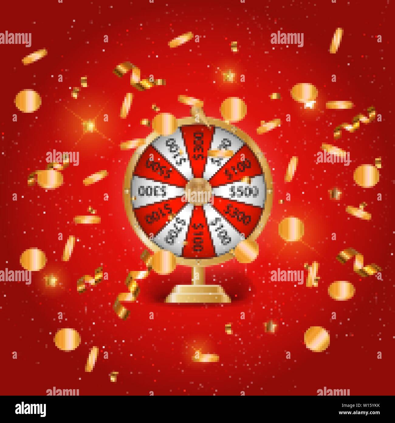 Colorful wheel of fortune. Chance of victory. Vector Illustration Stock ...