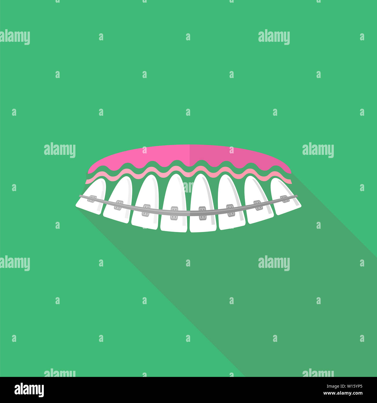 Medical Braces Teeth. Dental Care Background. Orthodontic Treatment