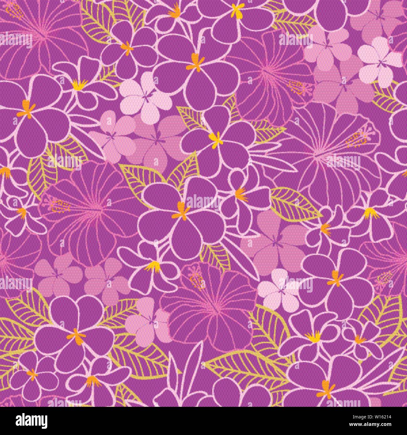 purple hawaiian flowers background