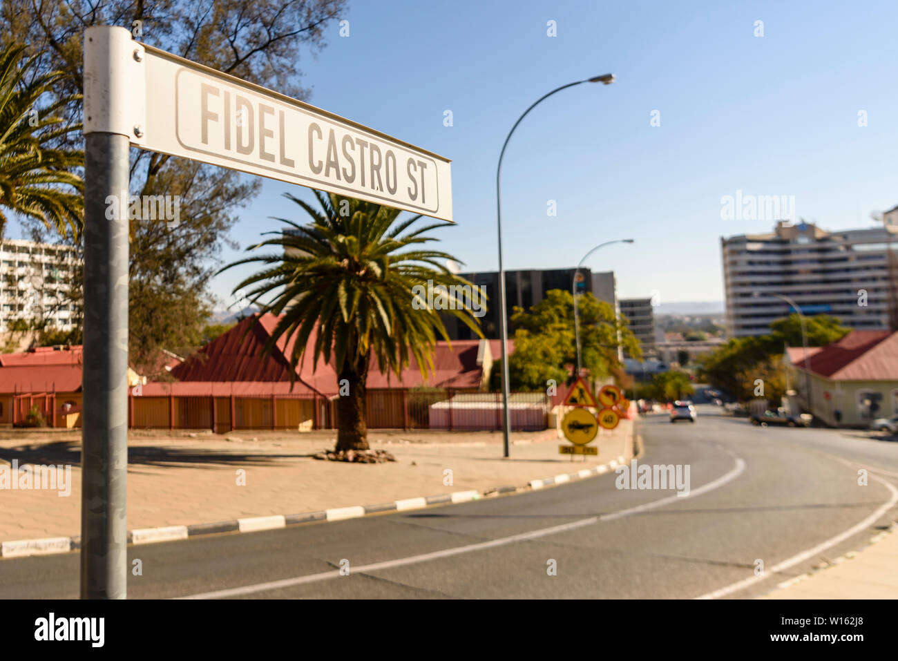 Fidel Castro Street, Windhoek, Namibia Stock Photo