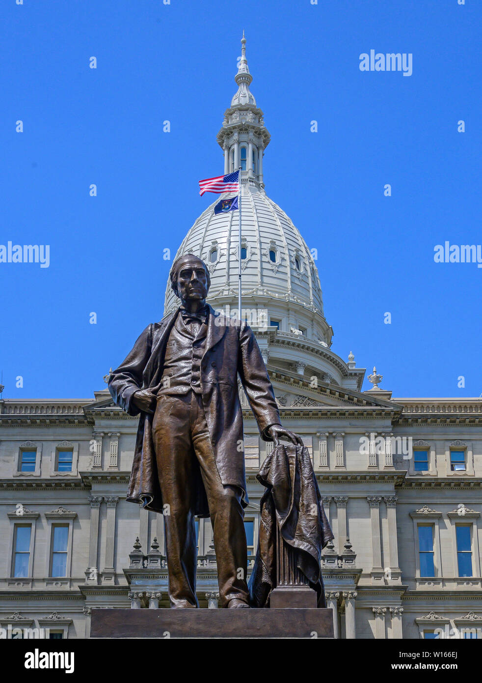 Statue Of Austin Blair Who Was Governor During The Civil - 