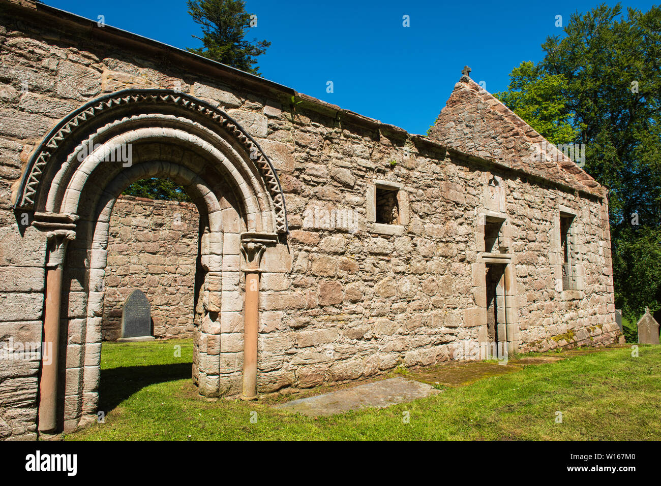 St Mary's Kirk, Auchindoir, Aberdeenshire, Scotland. Stock Photo