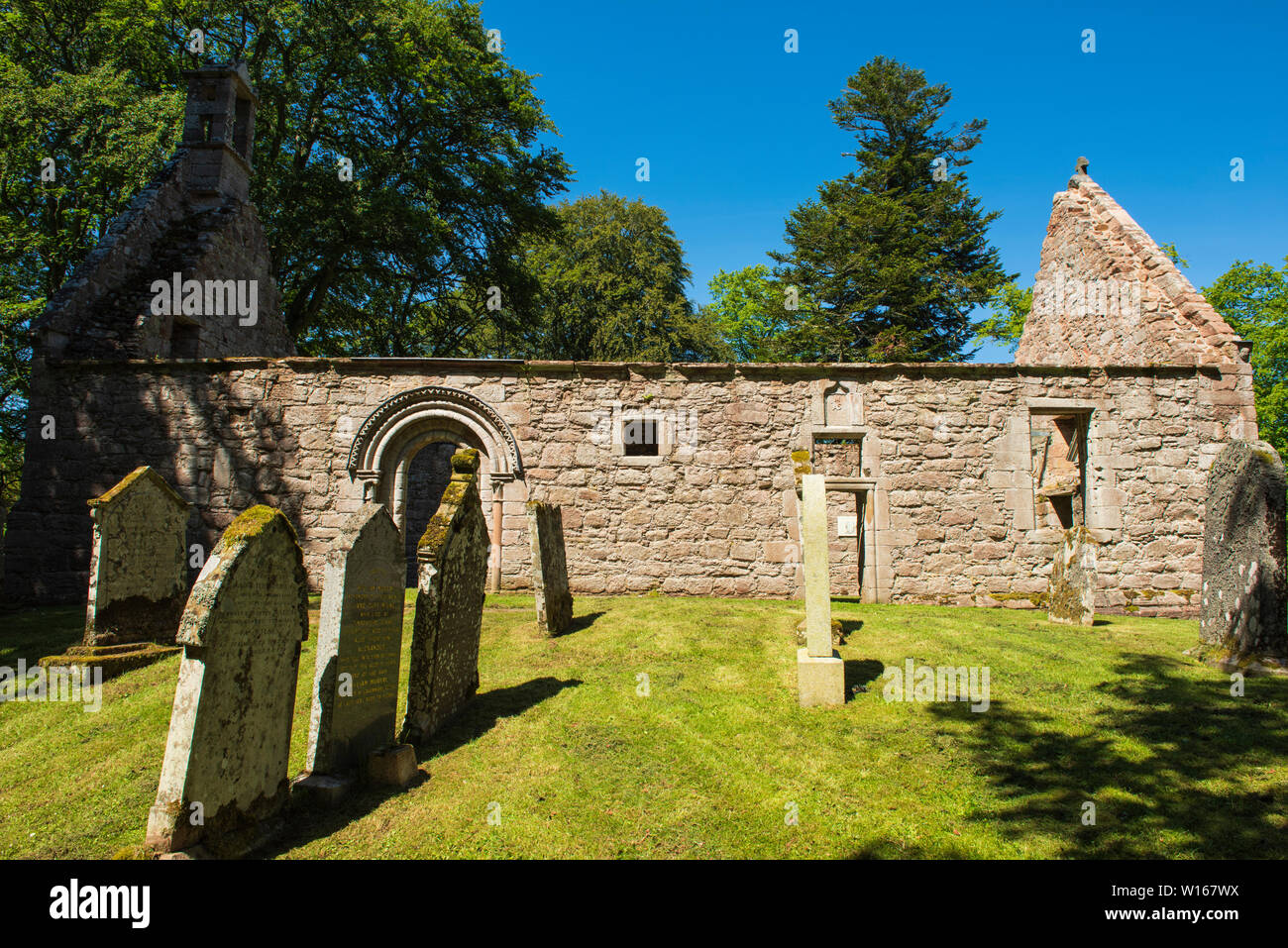 St Mary's Kirk, Auchindoir, Aberdeenshire, Scotland. Stock Photo