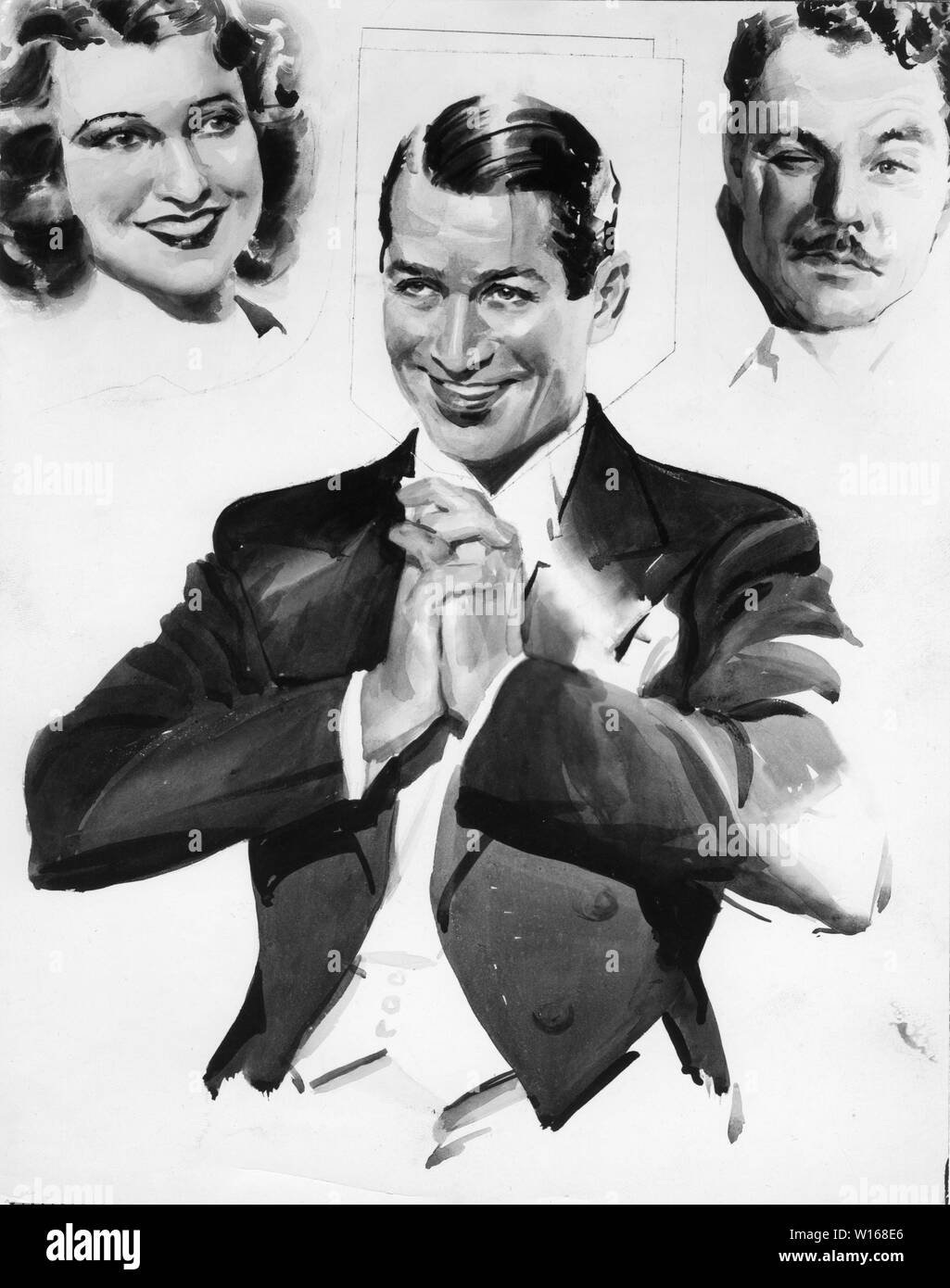 JEANETTE MacDONALD MAURICE CHEVALIER and CHARLIE RUGGLES in LOVE ME ...