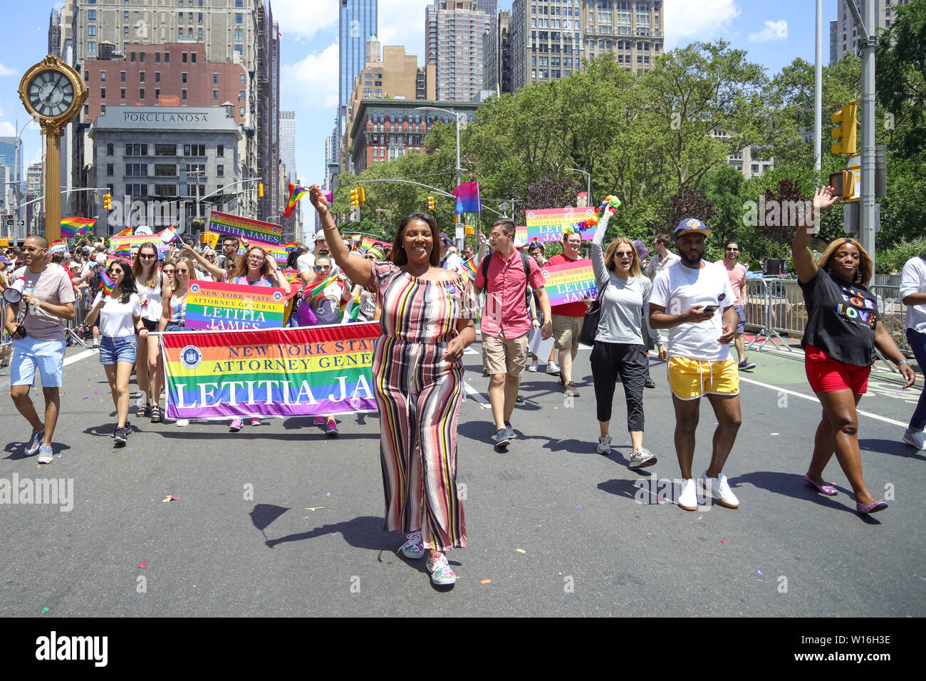 New York, New York, USA. 30th June, 2019. Peoples during the LGBT Parade in New York City in the United States this Sunday, 30. Credit: William Volcov/ZUMA Wire/Alamy Live News Stock Photo