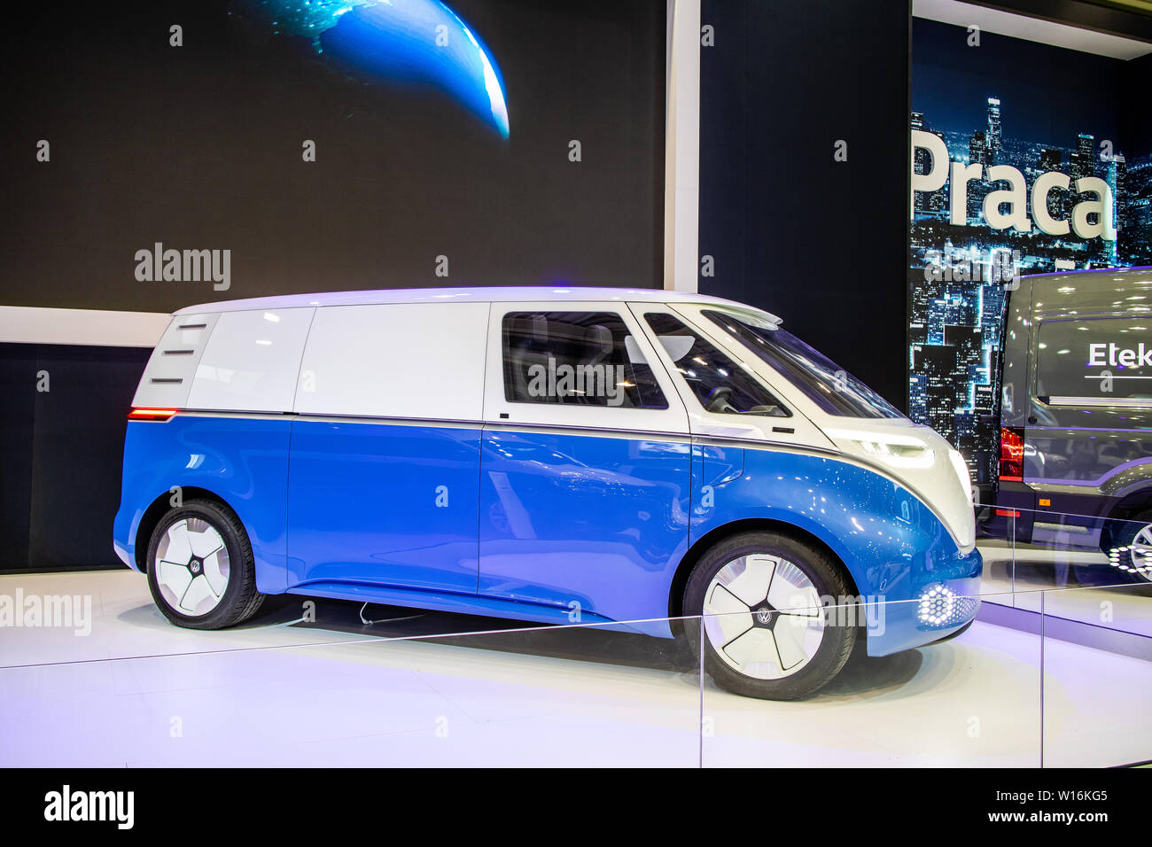 Poznan, Poland, Mar 2019 Volkswagen VW I.D. Buzz Cargo electric delivery  van Concept Prototype Car, Poznan International Motor Show, EV ID Buzz  Cargo Stock Photo - Alamy