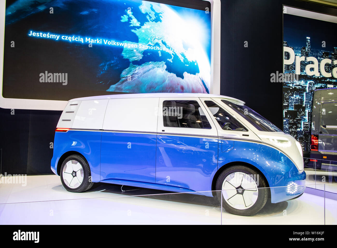 Poznan, Poland, Mar 2019 Volkswagen VW I.D. Buzz Cargo electric delivery  van Concept Prototype Car, Poznan International Motor Show, EV ID Buzz  Cargo Stock Photo - Alamy