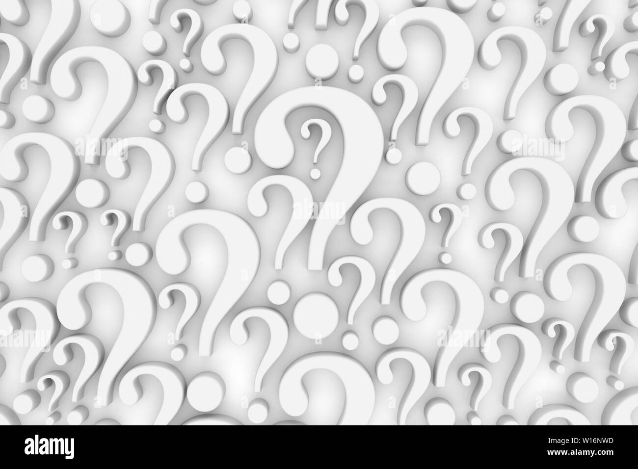 Question mark background - 3d render Stock Photo