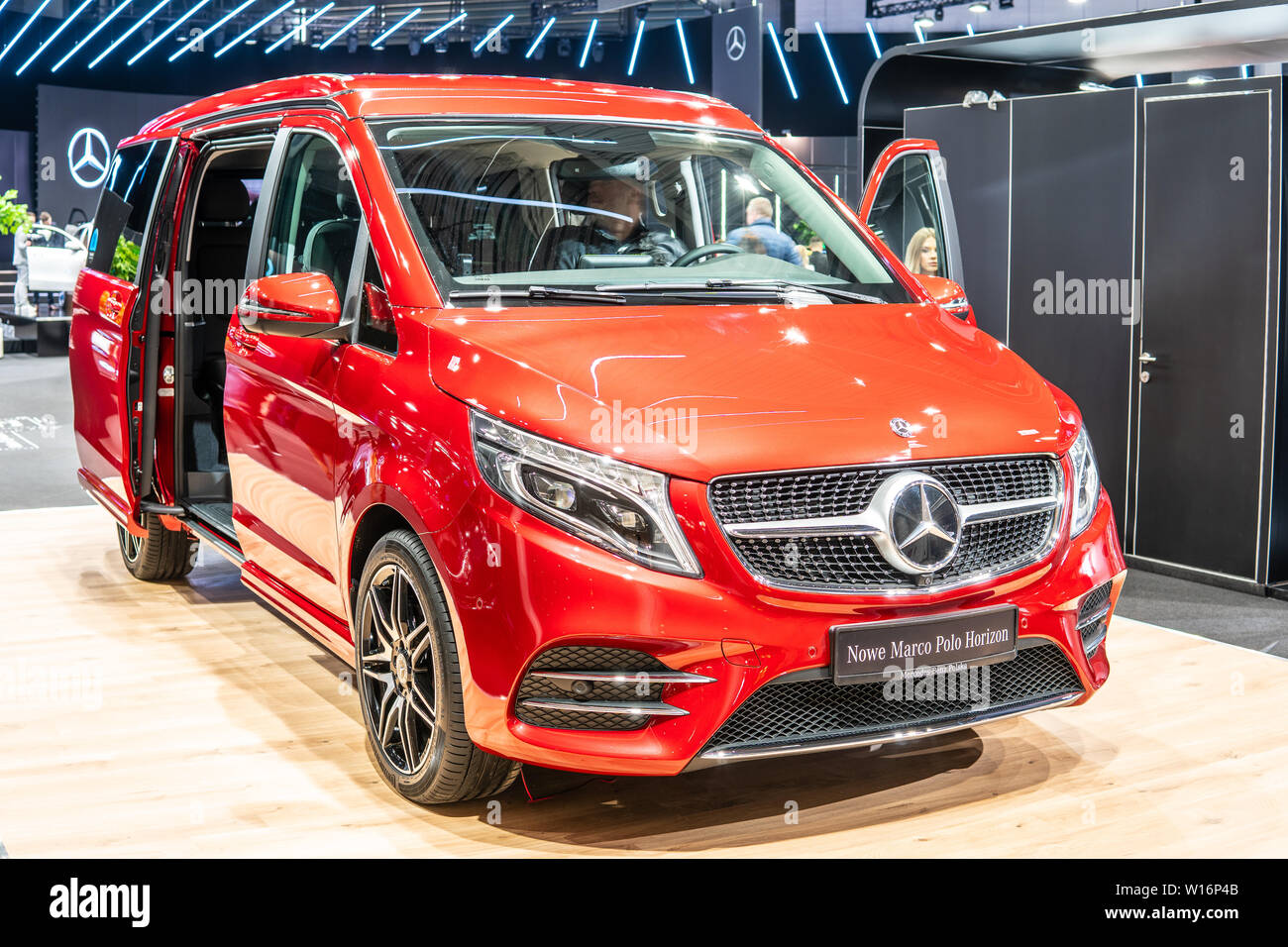 Poznan Poland Mar 2019 red all new Mercedes Viano Marco Polo